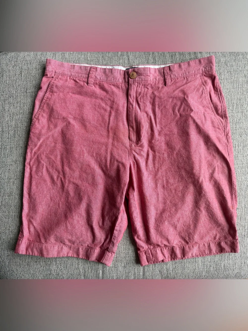 J. Crew Men's Rose Pink Flat Front Chino Shorts